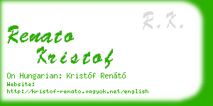 renato kristof business card