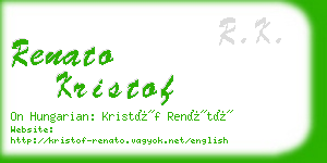 renato kristof business card